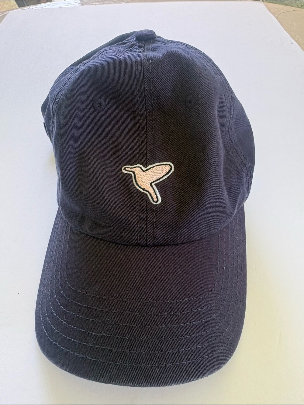 Men's birddogs Navy Baseball Cap with Embroidered pink Logo